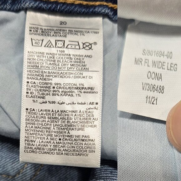 Old Navy NWT Oona Medium Wash Mid Rise Wide Leg Jeans Capsule Classic - Picture 9 of 9